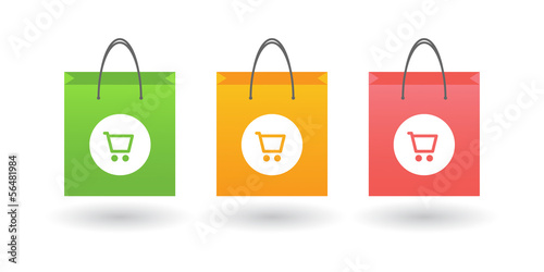 Shopping bag with icon