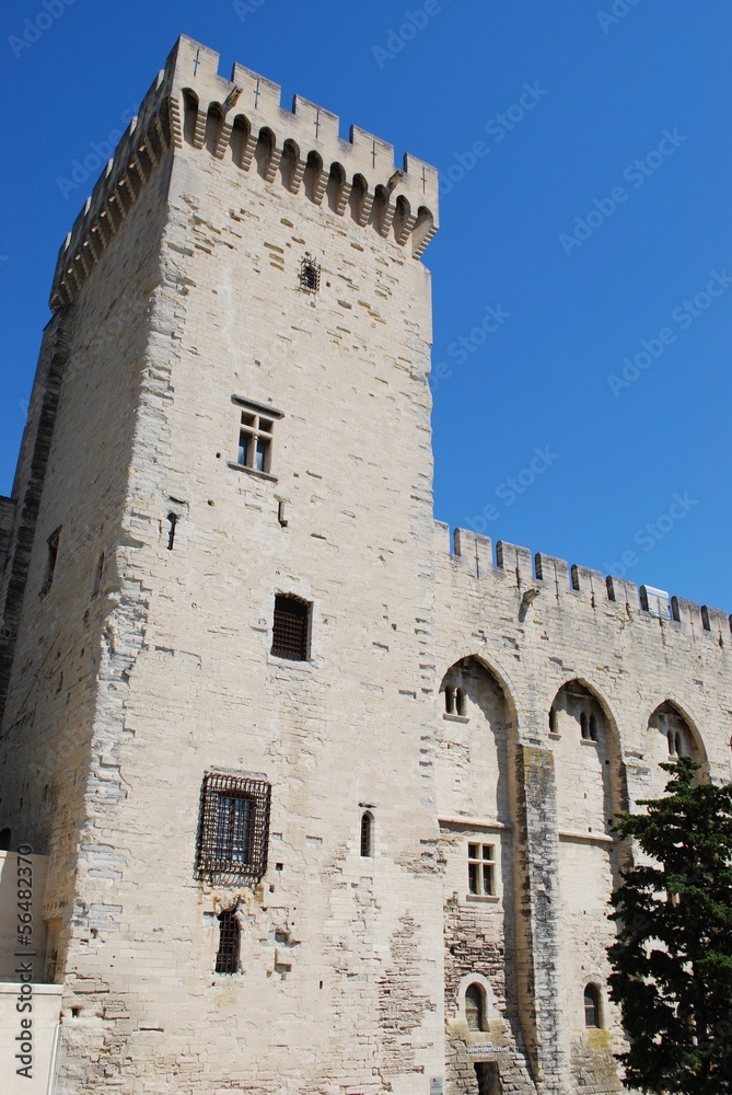 Tower of Popes Palace in Avignon, Provence, France