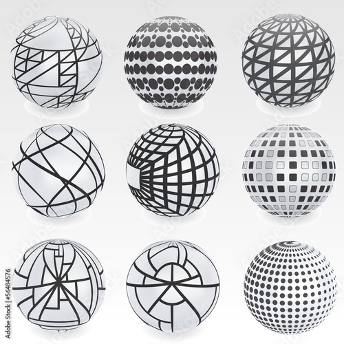 abstract globes
