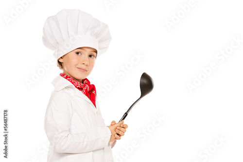 cook with ladle