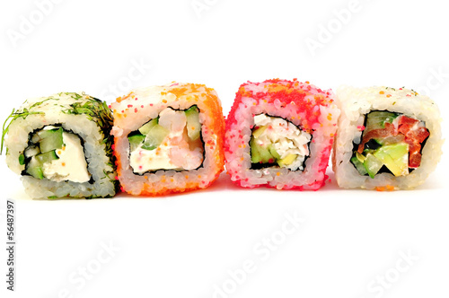 colored Japanese rolls