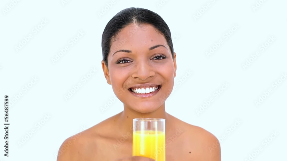 Beautiful woman drinking orange juice Beautiful woman drinking orange juice