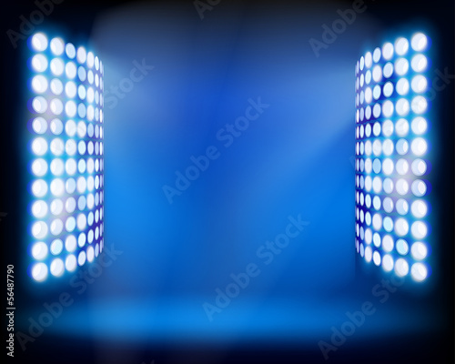 The Stadium light towers. Vector illustration.