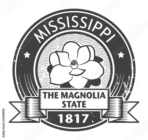 Stamp with name of Mississippi, vector illustration