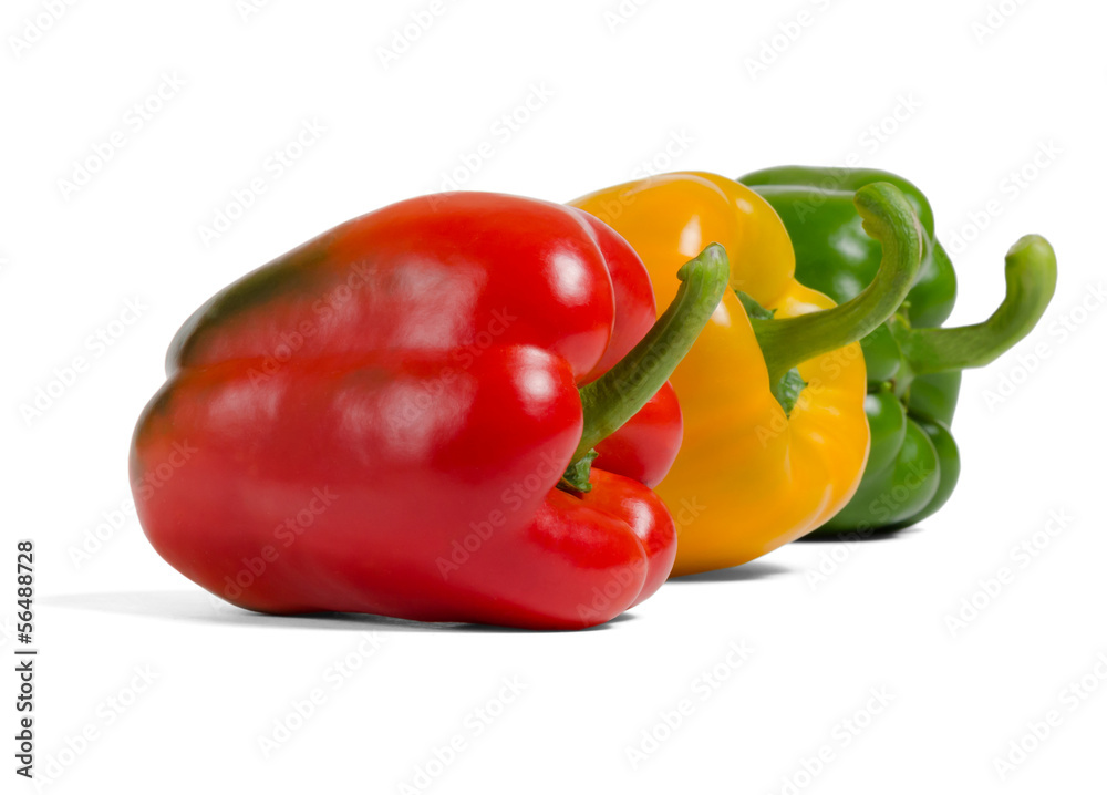 Miscellaneous colored fresh vegetables peppers