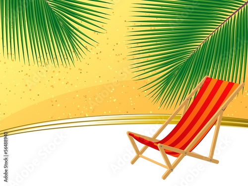 Beach abstract. Vector template.