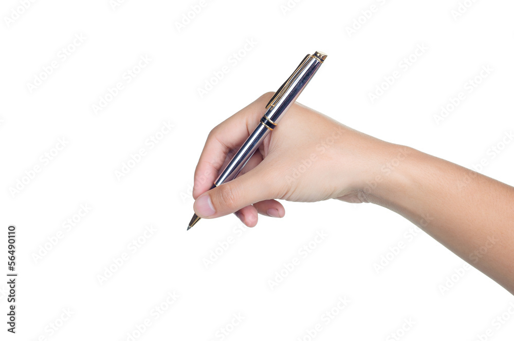 hand sign posture hold pen write isolated hand sign posture hold pen write isolated