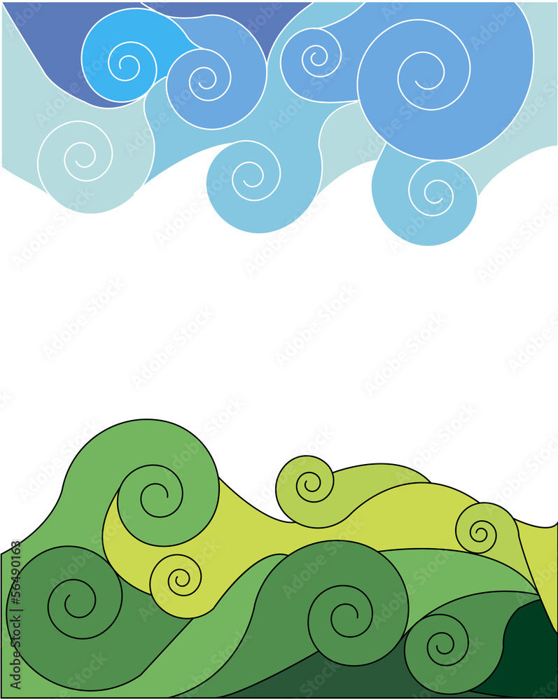 Abstraction sky and grass. Vector illustration Abstraction sky and grass. Vector illustration
