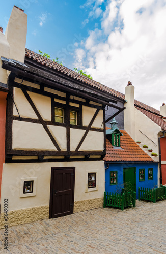 Little medieval houses on Golden Lane,Praha