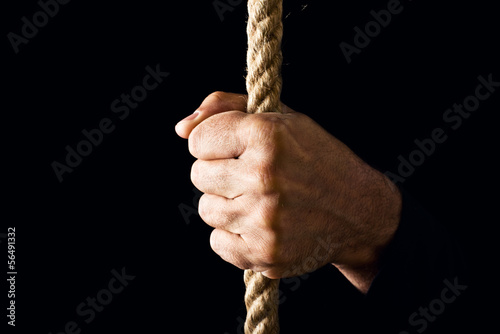Holding a rope