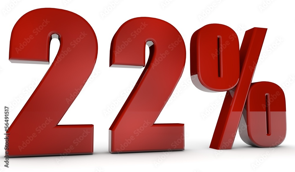 percent,22 percent,22