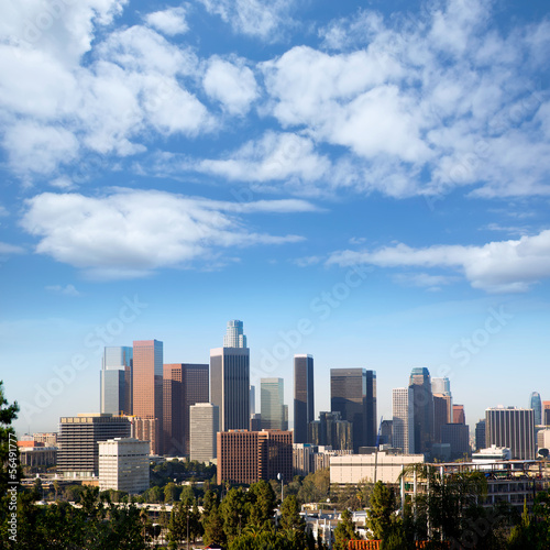 Downtown LA Los Angeles skyline California © lunamarina