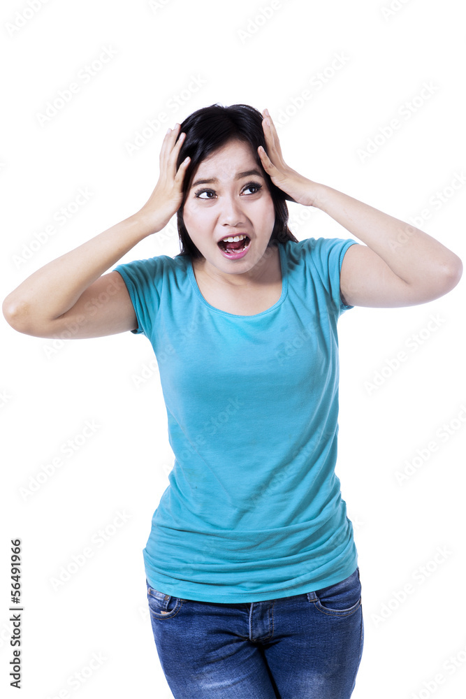 A frustrated young woman A frustrated young woman