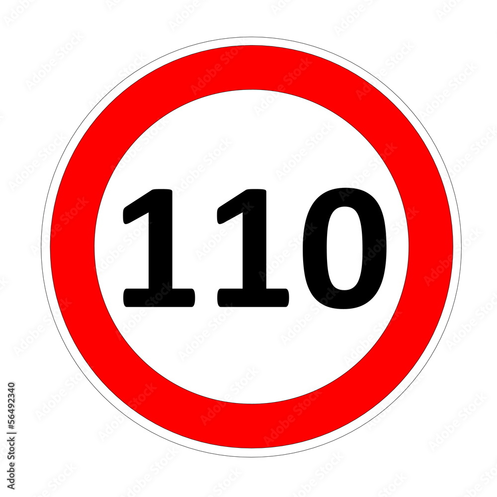 110 speed limit sign 110 speed limit sign