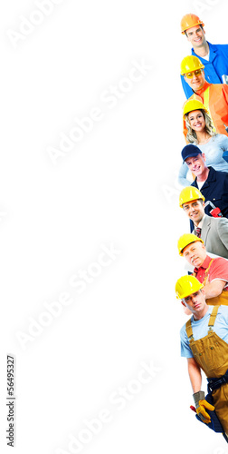 Construction workers group.