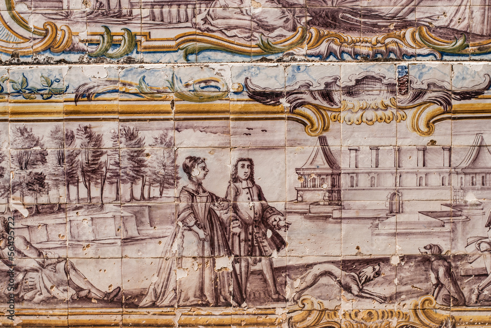 Obraz premium Portuguese ceramic tile painting from the C18th.