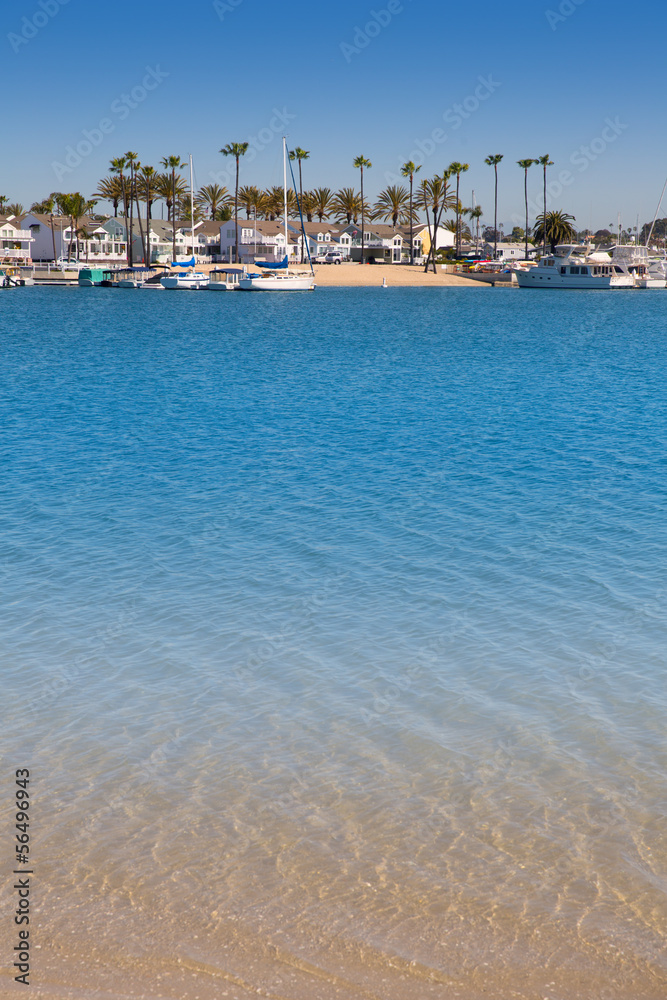 Fototapeta premium Newport Bay California Balboa Peninsula and Lido Island