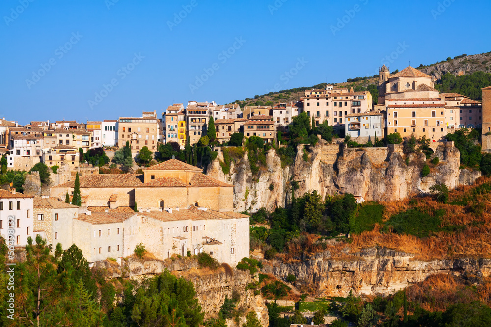  picturesque view with  houses on rock in Cuenca