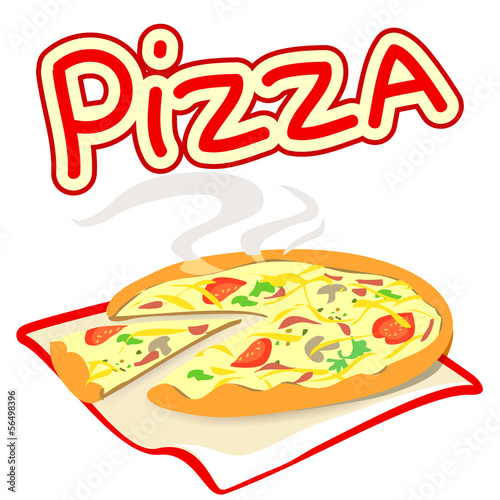 icon with pizza on a white background