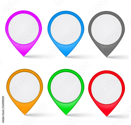 Set of multi-colored the map markers Free Download Set of multi-colored the map markers - GFXLoad