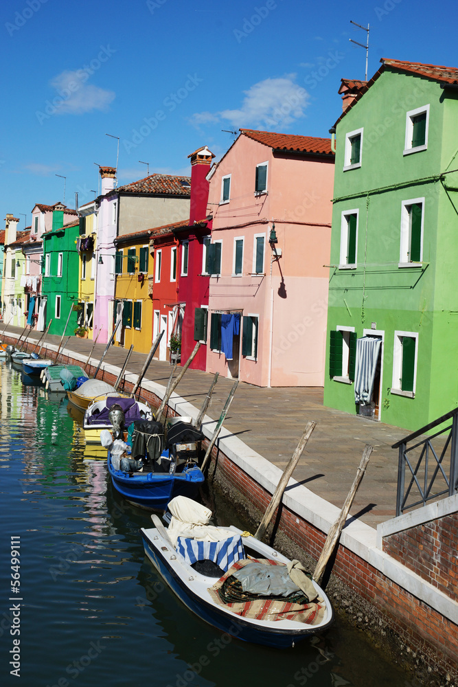 Island of Burano, colorful facades