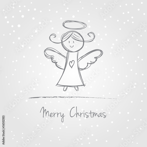 Christmas angel doodle