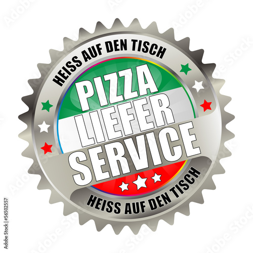 Bügel Button Kranz light Pizza Lieferservice