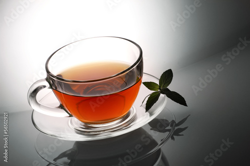 tea and fresh mint