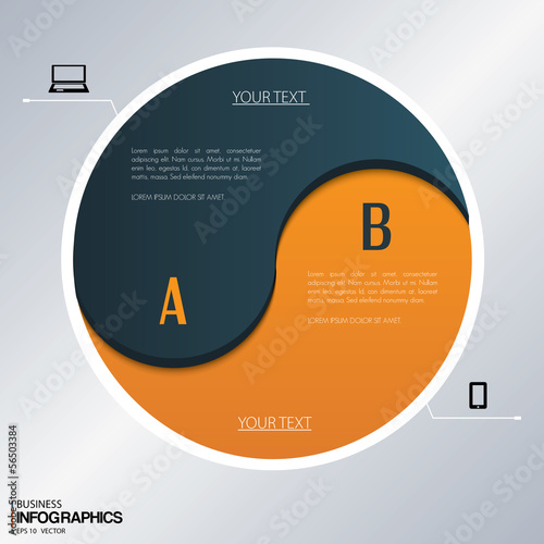 Vector template for business concepts / for info graphic