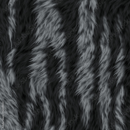 Lovely Black Fur Grey Stripes Background Texture © realsara