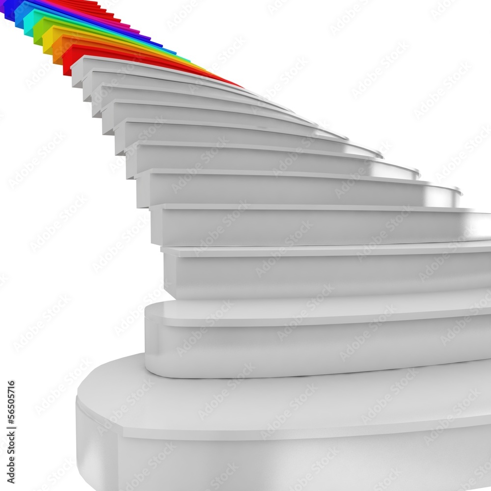 3d Ladder of success concept 3d Ladder of success concept
