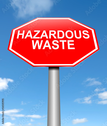 Hazardous waste concept.