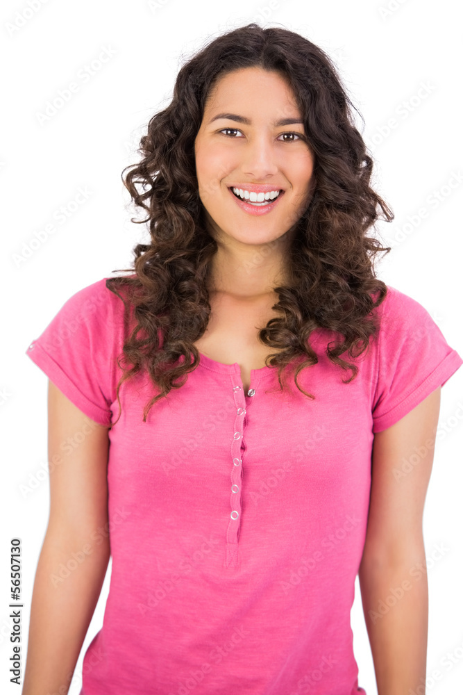 Fototapeta premium Cheerful young seductive woman posing