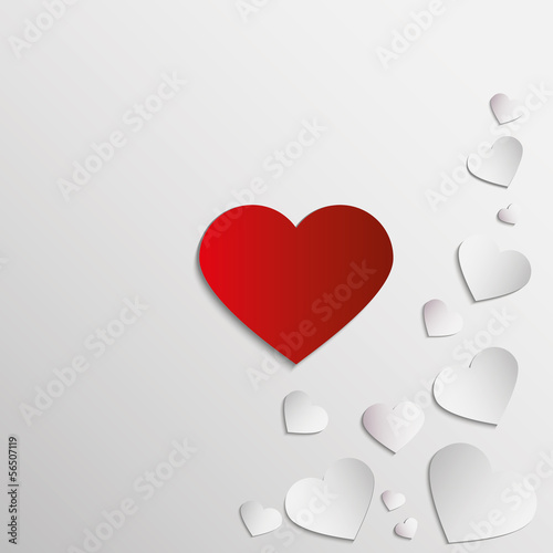 red and white paper heart