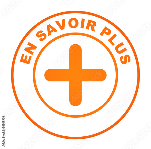 en savoir plus sur bouton web rond orange