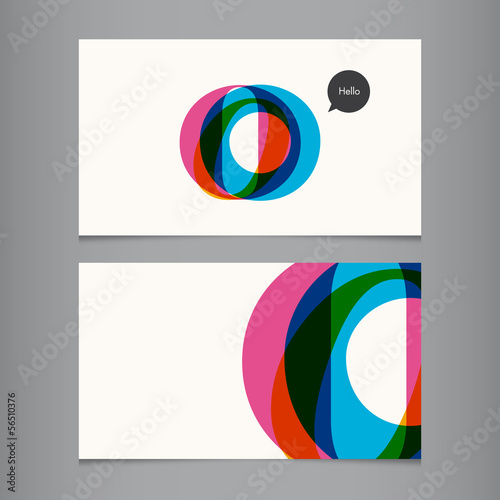 Business card template, letter O