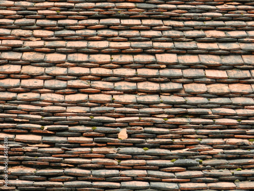 old tiled roof