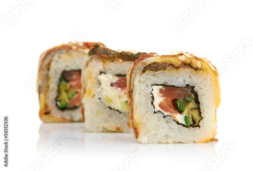 sushi isolated on white