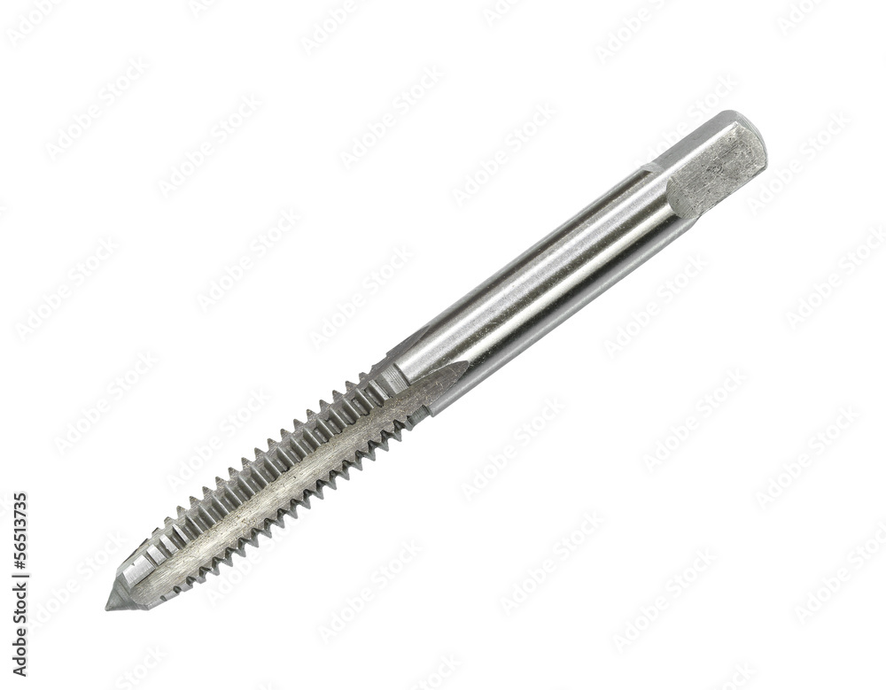 Hand tap (threading tool) isolated on white background
