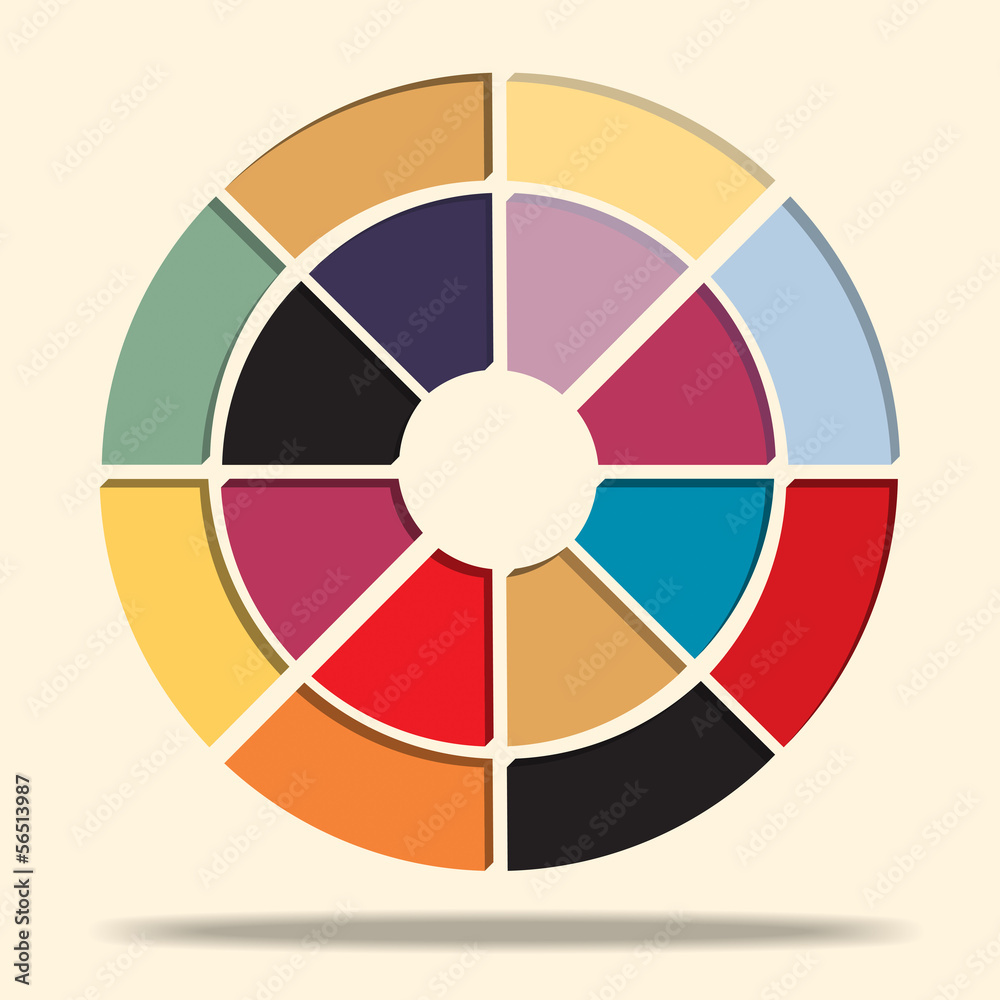 Vector of pie chart Vector of pie chart