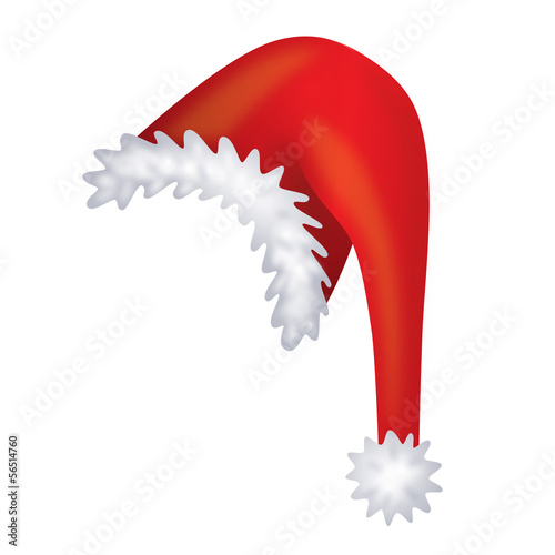 Flauschige Weihnachtsmütze mit hängendem Zipfel und Bommel