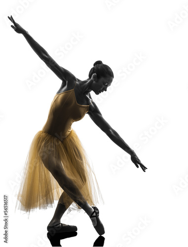woman  ballerina ballet dancer dancing silhouette © snaptitude
