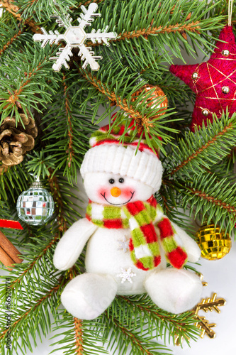 christmas decoration with snowman