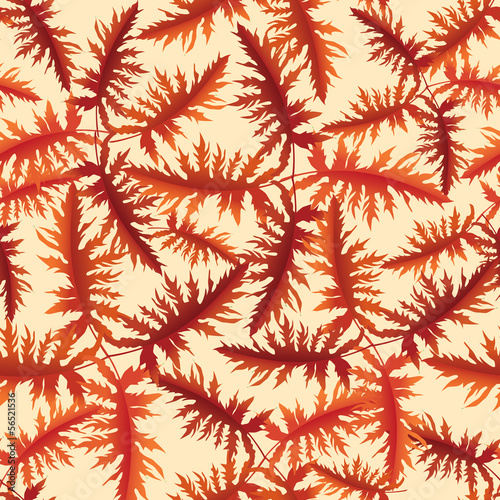 Autumn leaves seamless pattern. floral background