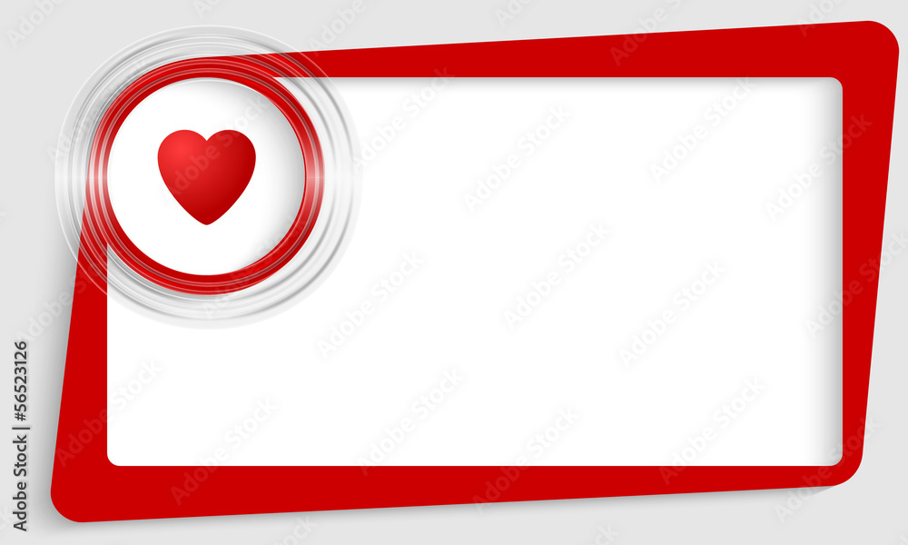 red abstract text frame and transparent circle with heart red abstract text frame and transparent circle with heart