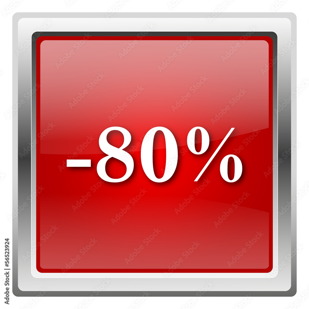 80 percent discount icon