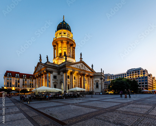 German Cathedral on Gendarmenmarkt Square in the Eveneing, Berli © anshar73