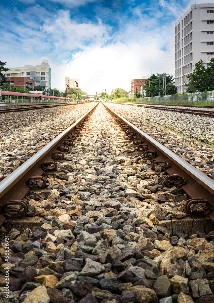 Fototapeta premium Railroad in the City