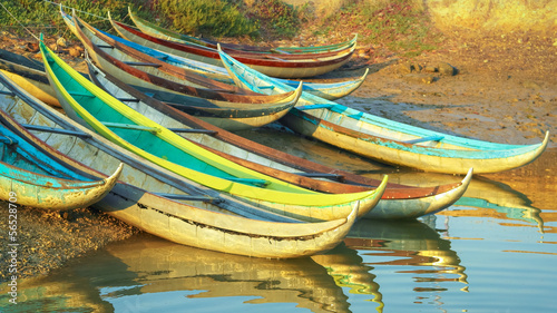Beautiful Boats in Dam Nai Bay near Phan Rang, Vietnam