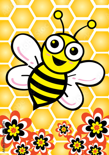 Fototapeta Naklejka Na Ścianę i Meble -  Pure Honey and Bee